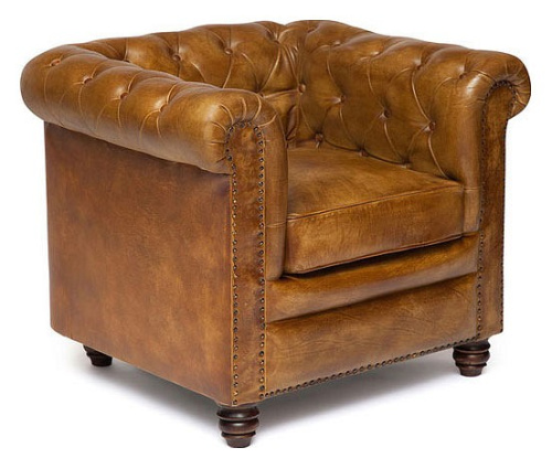 Компьютерное кресло CHESTER ( mod. 1157B ) кожа буйвола, 84*77*79, Античный светлый (Id: ). Фото №1