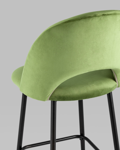 Стул барный Меган велюр травяной. Фото №8