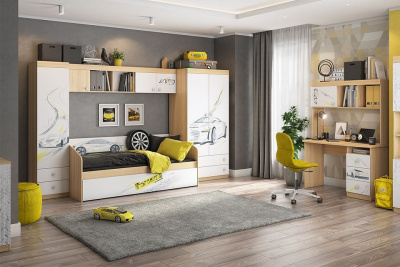 Форсаж Полка дуб сонома/белый. Фото