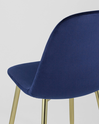 Стул Валенсия велюр синий золотые ножки фото Стул Валенсия велюр синий золотые ножки. Фото №8