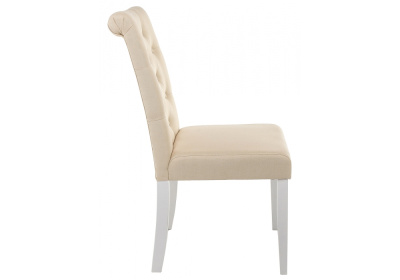 Стул деревянный Amelia white / fabric cream. Фото