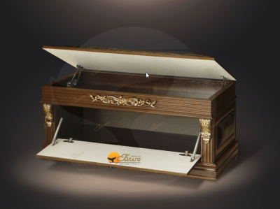 Банкетка-обувница с дверкой с декорами Б5.6-3. Фото