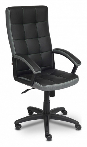 Компьютерное кресло TRENDY кож/зам/ткань, черный/серый, 36-6/12. Фото №1