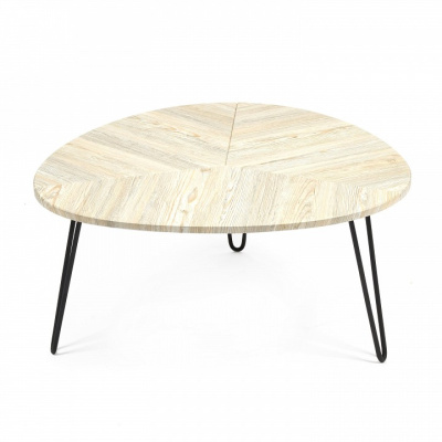 Стол журнальный WEBSTER МДФ/металл, 80*75*35,5 см, Скания натуральная (ножки черные) фото Стол журнальный WEBSTER МДФ/металл, 80*75*35,5 см, Скания натуральная (ножки черные). Фото №2