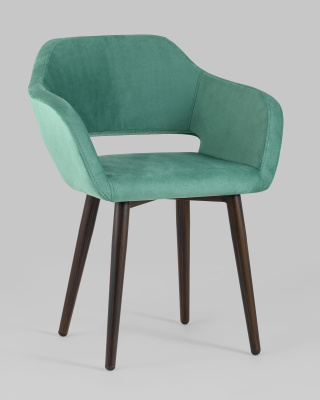 Стул с подлокотниками Саймон велюр морской фото Стул с подлокотниками Саймон велюр морской. Фото №3