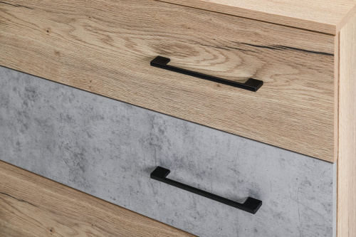 Комод с 3 ящиками Loft Дуб натур/Бетон. Фото №6