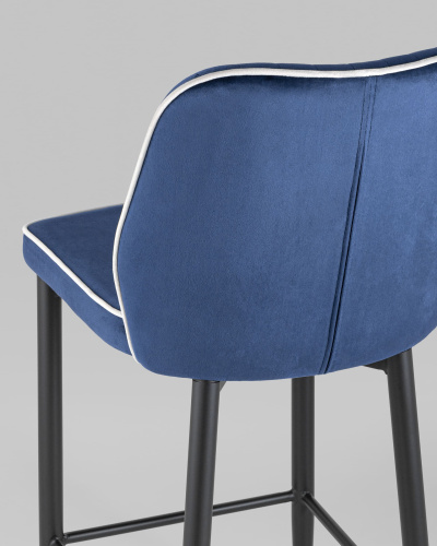 Стул полубарный Лоренс велюр синий. Фото №8
