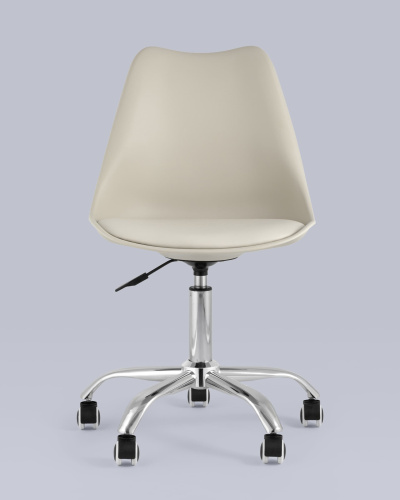 Стул офисный BLOK NEW пластиковый бежевый. Фото №5