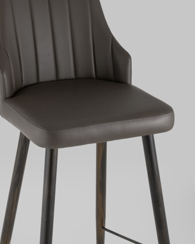 Стул барный Коналл экокожа таупе. Фото №9