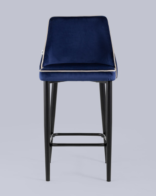 Стул полубарный Коби велюр синий. Фото