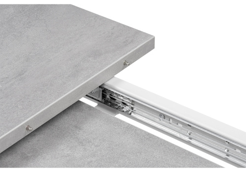 Стол деревянный Лота Лофт 120 25 мм бетон / белый матовый. Фото №9