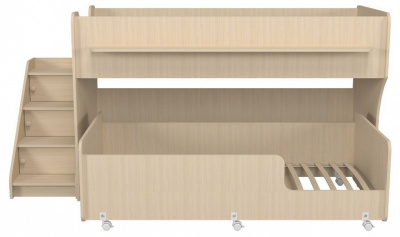 Кровать двухъярусная Р444-2, древесина коричневая светлая дуб фото Кровать двухъярусная Р444-2, древесина коричневая светлая дуб. Фото №4