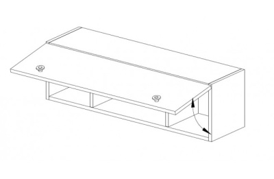 Шкаф навесной с открыванием фасада вверх Силуэт. Фото