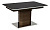 Стол RADCLIFFE( Mod. EDT-VG002) мдф high glossy, закаленное стекло, 140/170х90х75см, коричневый, стекло черное