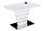 Стол стеклянный Space 160 белый