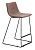 Стул полубарный CQ-8347B коричневый 2090
