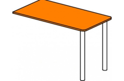 Стол приставной на двух металлических опорах Силуэт. Фото