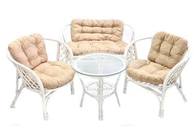 Комплект Багама с диваном и бежевыми подушками фото Комплект Багама с диваном и бежевыми подушками. Фото №3