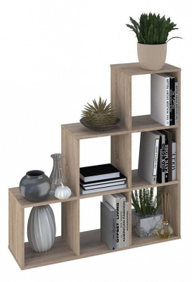 Стеллаж Polini Home Smart, древесина коричневая светлая дуб фото Стеллаж Polini Home Smart, древесина коричневая светлая дуб. Фото №4