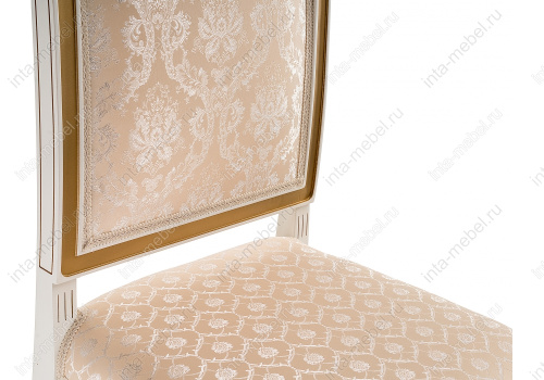 Стул деревянный Рембрандт молочный с золотой патиной. Фото №9