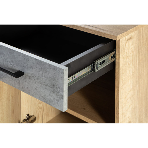 Тумба для обуви с ящиком Loft Дуб натур/Бетон. Фото №7