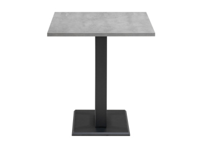 Стол деревянный Мичиган Лофт 110х70 25 мм бетон / черный матовый. Фото