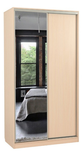 Шкаф-купеРио 1-600* (полкиСправа)дуб млечный. Фото №1