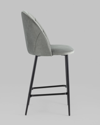 Стул полубарный Логан велюр серый. Фото №5