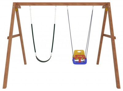 Качели детские Р911-15, коричневый. Фото