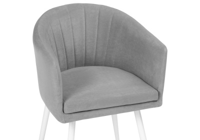 Стул Валета светло-серый / белый. Фото