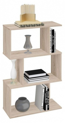 Стеллаж Polini Home Smart, древесина коричневая светлая дуб. Фото