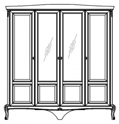 Шкаф для одежды Мокко ММ-316-01/04 (с зеркалом). Фото
