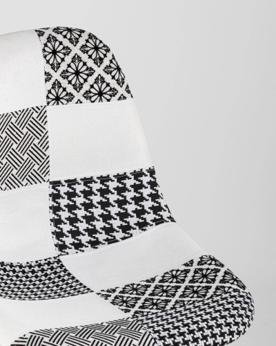 Стул DSW пэчворк черно-белый. Фото №10