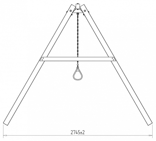 Качели детские Р911-31, коричневый. Фото №8