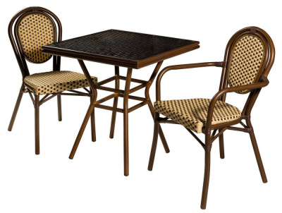 Стол складной чемодан пластиковый Кейт 180 коричневый. Фото