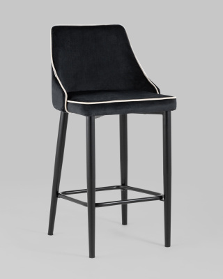 Стул полубарный Коби велюр черный фото Стул полубарный Коби велюр черный. Фото №3