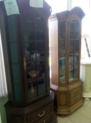 Шкаф для посуды (угловой) Ноктюрн ГМ 5260 С (зеркало). Фото