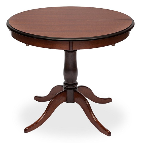 Стол раскладной Siena ( SA-T4EX) дерево гевея/мдф, 90+30х90х75см, MAF Brown. Фото №1