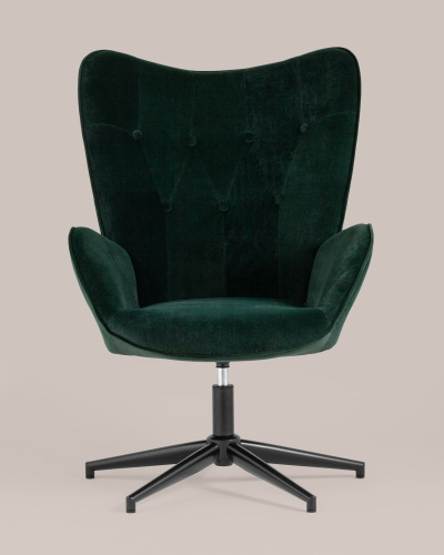Кресло Филадельфия велюр изумрудный ножка черная. Фото №5