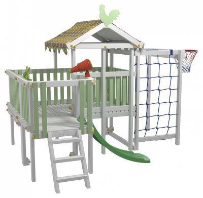 Комплекс игровой ДК10Б, бирюзовый, серый. Фото №5