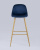 Стул барный Валенсия велюр синий ножки цвет дерево. Фото №5