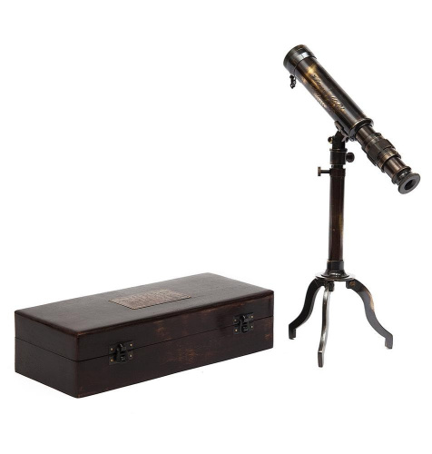 Подзорная труба в деревянной подарочной коробке Secret De Maison (mod. 45428) (Античная медь). Фото №1