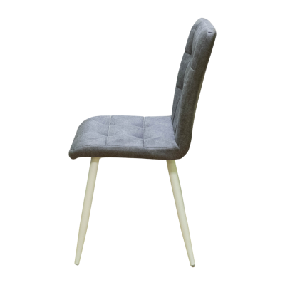 Стул Доби (Каркас (белый 9016 матовый) тк. коллекции Safari серый 018). Фото №3