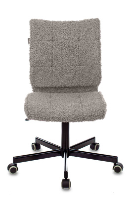 Кресло Бюрократ CH-330M серый экомех крестовина металл черный. Фото