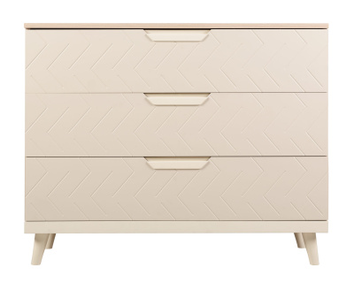 Комод с 3 ящиками Сканди Жемчужно-белый. Фото №5