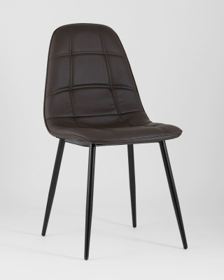 Стул Тейлор экокожа тёмно-коричневый. Фото