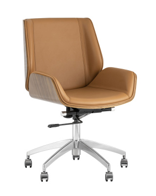 Кресло офисное TopChairs Crown коричневое фото Кресло офисное TopChairs Crown коричневое. Фото №2