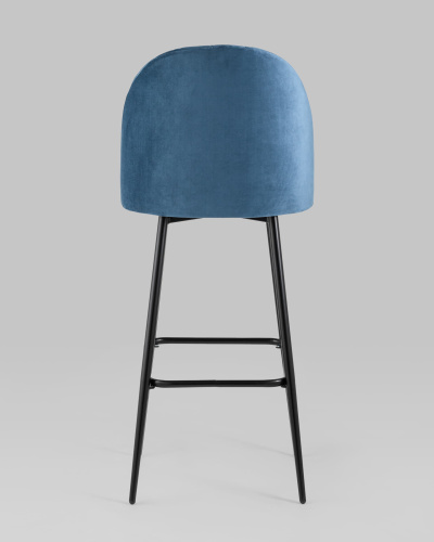 Стул барный Марсель велюр пыльно-синий. Фото №6