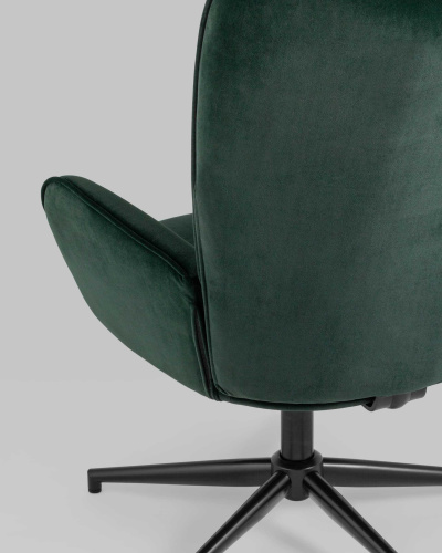 Кресло Филадельфия велюр изумрудный ножка черная. Фото №8