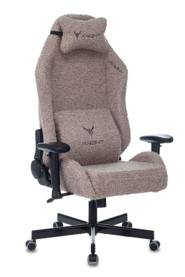 Кресло игровое Knight T1 серый экомех с подголов. крестовина металл. Фото №3